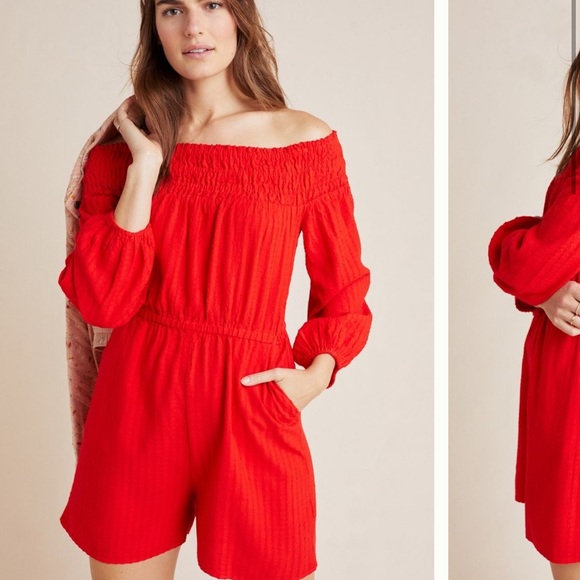 Anthropologie Pants - Anthropologie NWT Velacrus Off-The-Shoulder Romper S